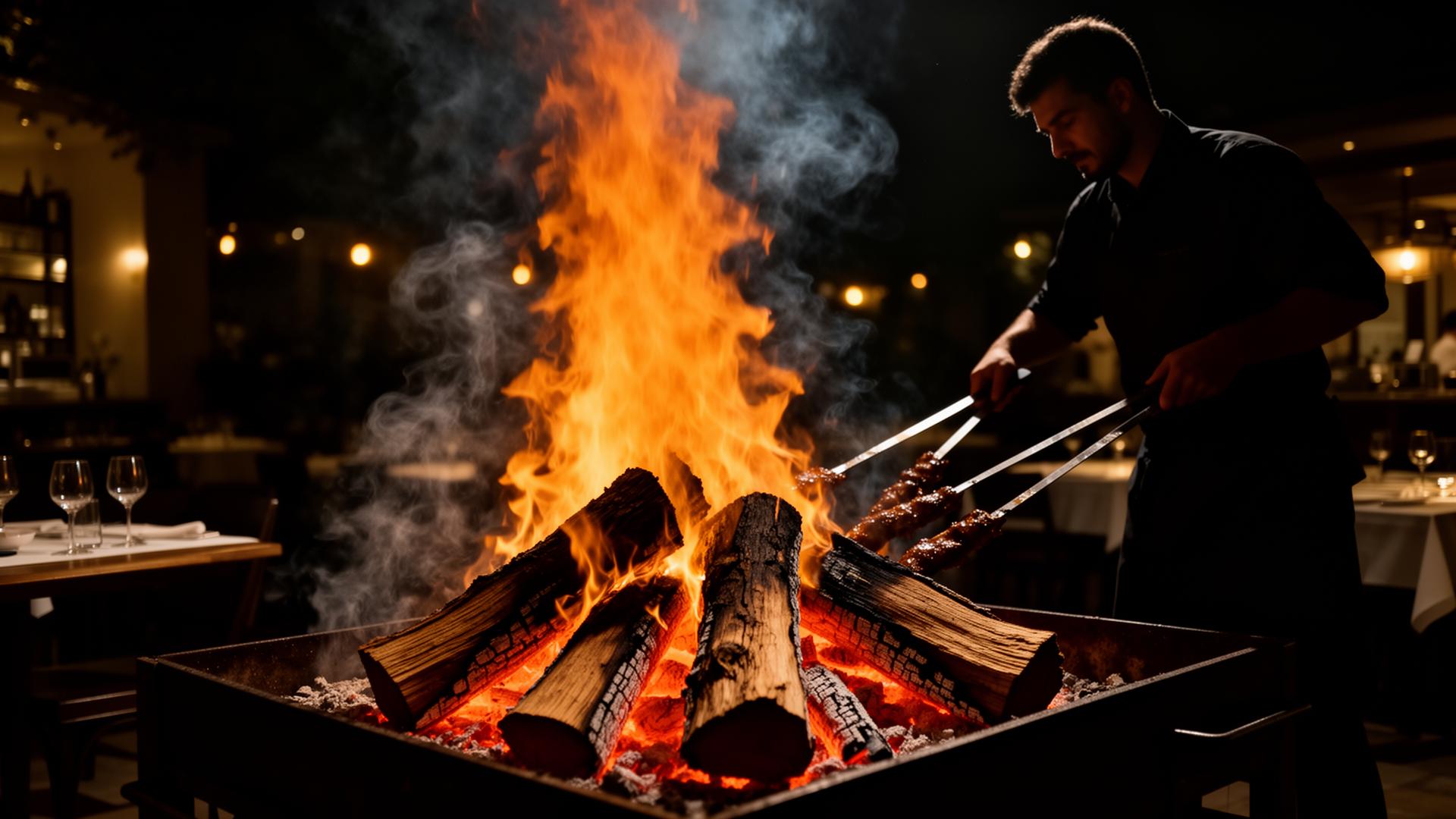 Wood fire grill